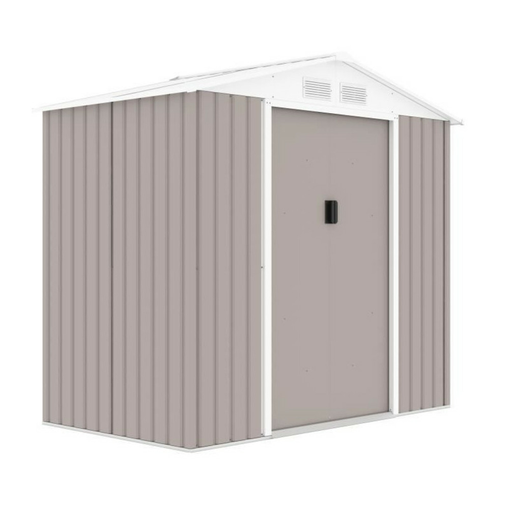Abri de jardin en métal 2,71 m² - 213 x 127 x 195 cm - kit d'ancrage inclus - taupe