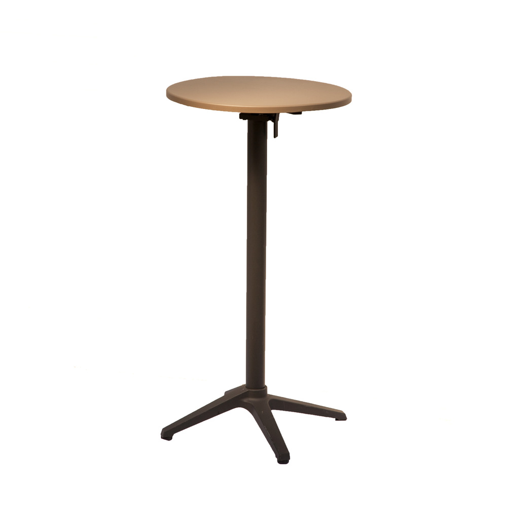 Mange debout ALICANTE, aluminium, plateau rond MOKA