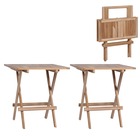 Tables de bistro pliable 2 pcs 60x60x65 cm bois de teck massif
