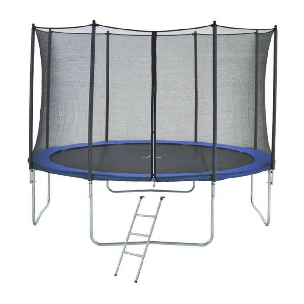 Trampoline 430 cm bleu + échelle