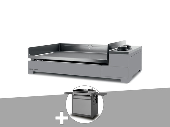 Plancha gaz premium 60 acier avec chariot