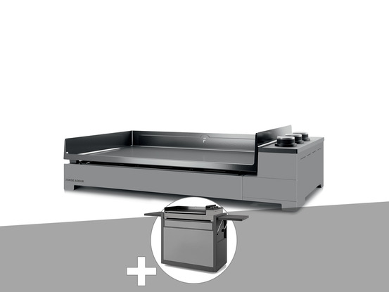 Plancha gaz premium 75 acier avec chariot