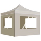 Tente de réception pliable avec parois aluminium 2x2 m crème