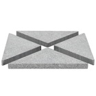 Plaques de poids de parasol 4 pcs triangulaire granit gris 60kg