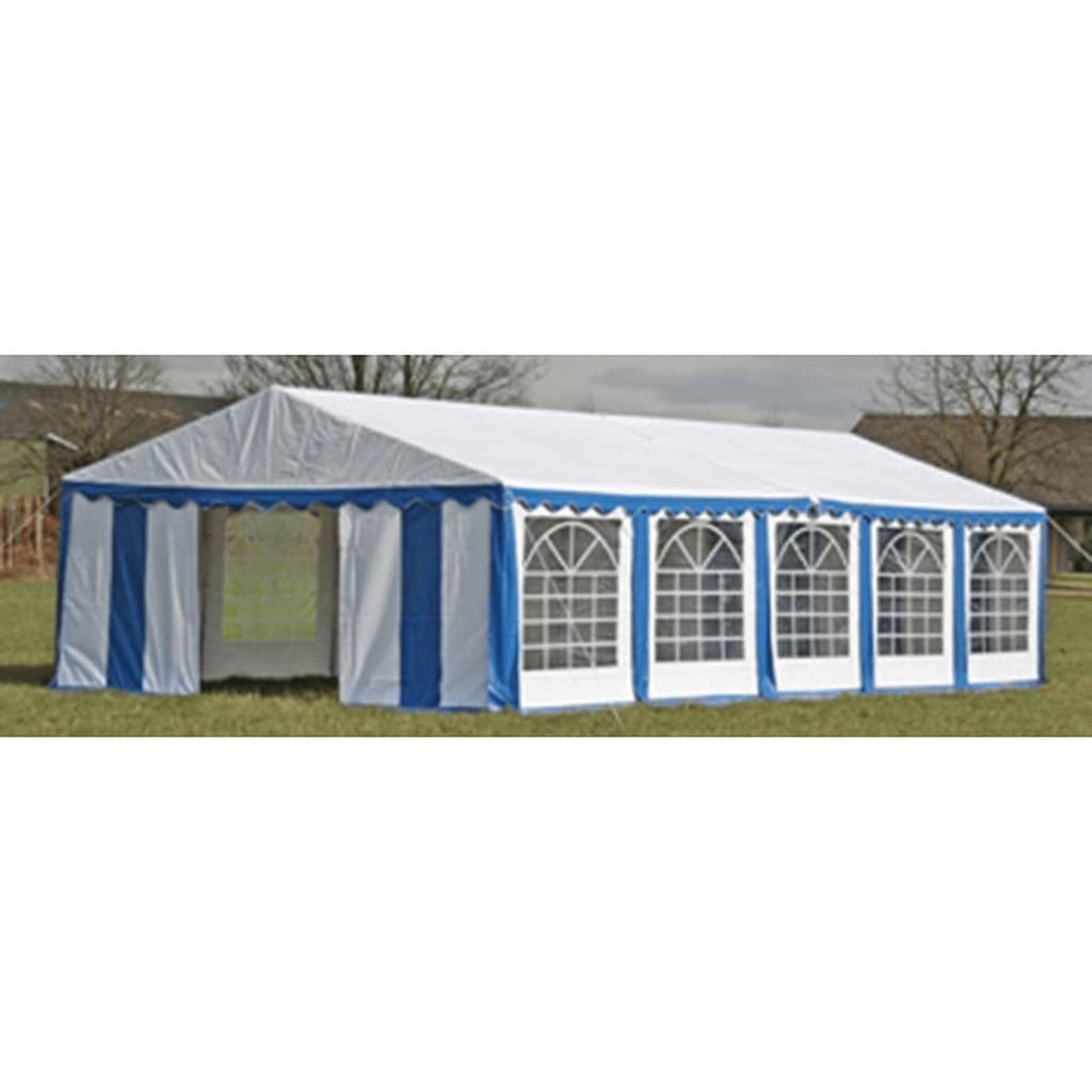 Dessus de tente de réception avec panneaux 10x5 m bleu et blanc