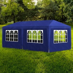 Tente de reception bleue avec 6 murs 3 x 6 m