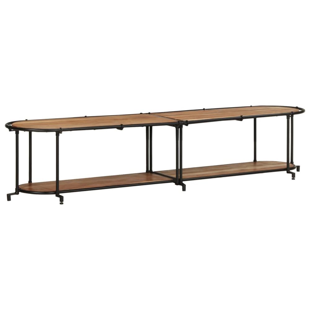 Meuble tv 200x42x40 cm bois d'acacia massif