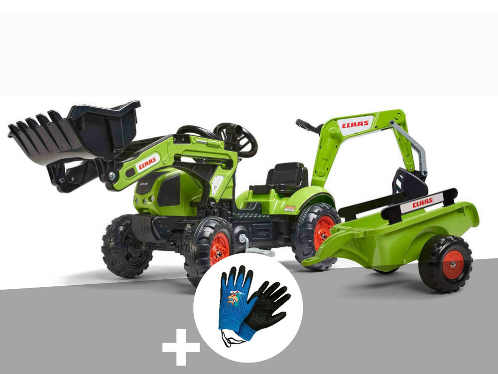 Tractopelle enfant claas arion 410 2 à 5 ans + gants
