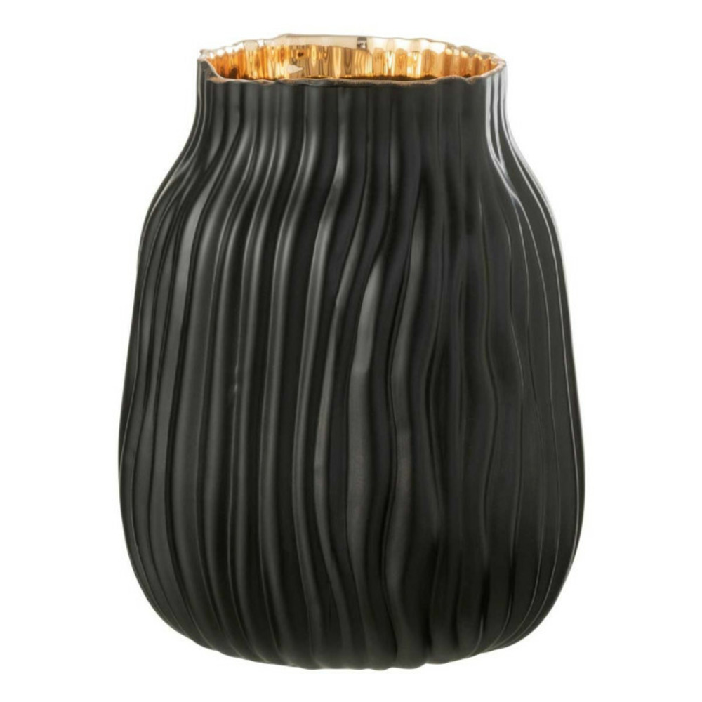 Vase à rainures en verre 