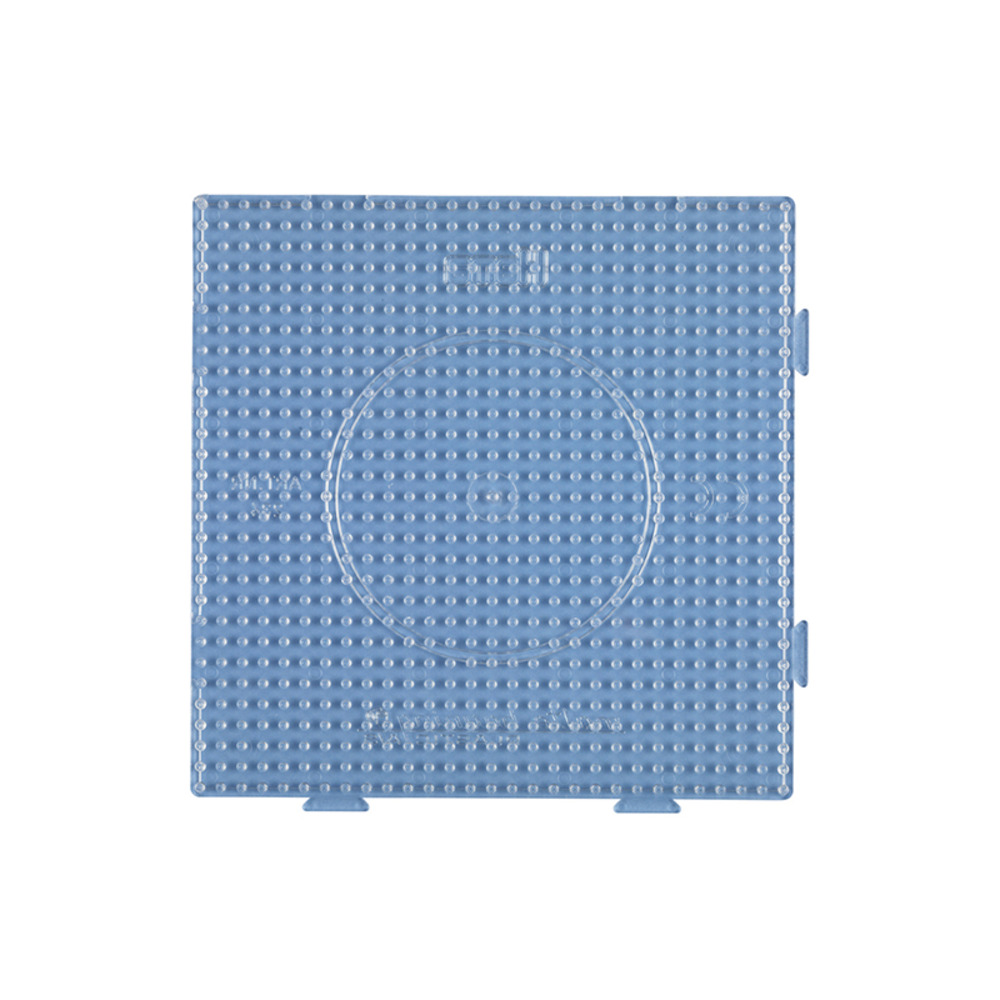 Plaque carré assemblage perles plastique midi transparente