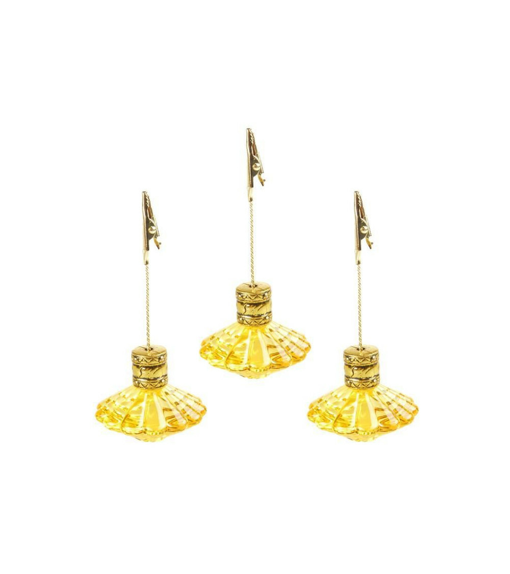 Set de 3 porte-noms - h12 x 6 cm - or