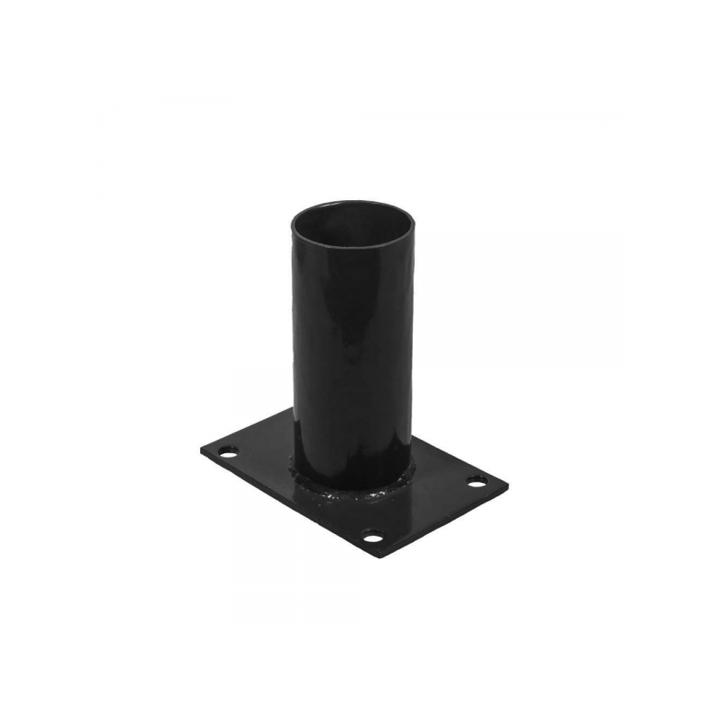 Platine de fixation diamètre 60 mm pour portillon grillagé noir