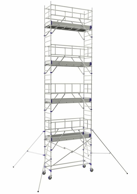 Echafaudage roulant totem 2 line 250 7m90 plancher (9m90 travail)