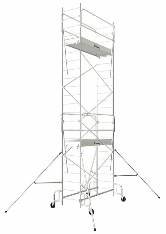 Echafaudage roulant junior 200 4m80 plancher ( 6m80 travail)
