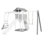 Axi beach tower aire de jeux avec toboggan en blanc, cadre d'escalade,