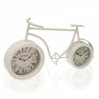 Horloge de table bicyclette blanc fer (20 x 10 x 36,5 cm)