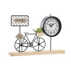 Horloge de table  bicyclette naturel métal bois mdf (39 x 6 x 26,5 cm)
