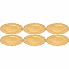 Dessous d'assiette en plastique doré royal (lot de 6)