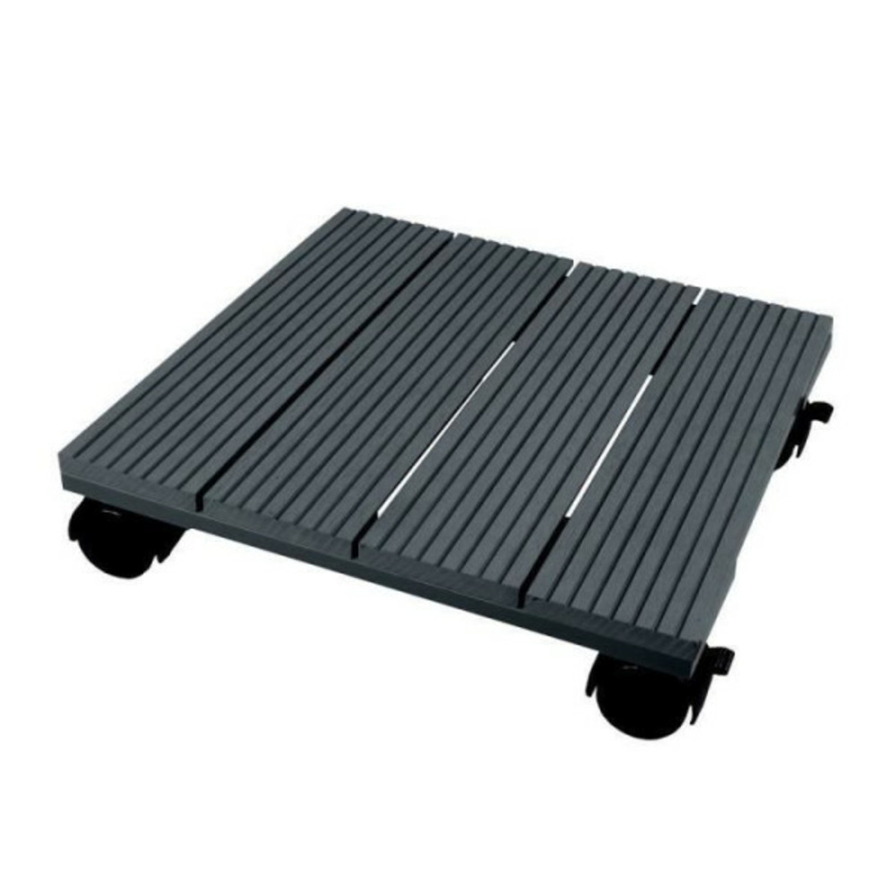 Tablette a roulettes pour plantes - bois composite - h7 x 30 x 30 cm