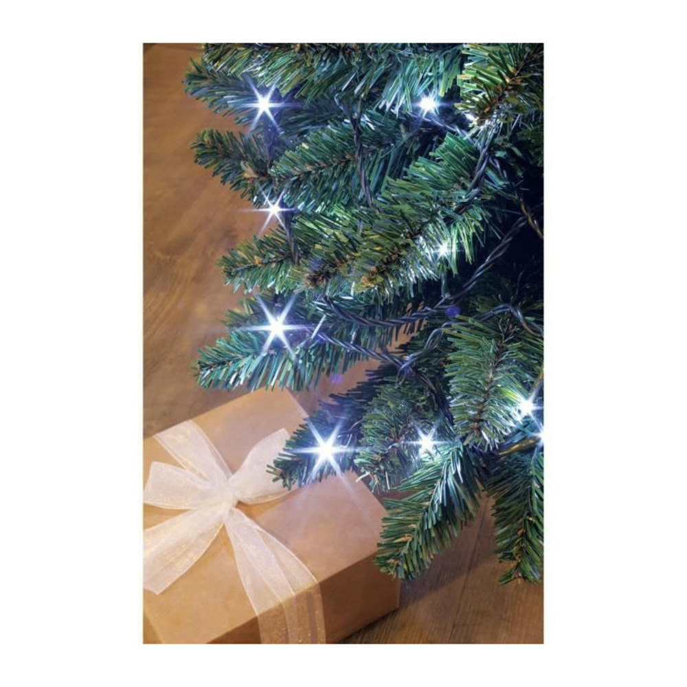 Guirlande intérieure/extérieure de fete noel flicker - 288 led - 31v - blanc pur - 25 metres