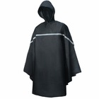 Poncho de pluie avec capuche taille unique noir