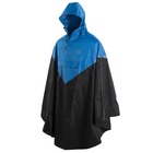 Poncho de pluie avec capuche taille s/m bleu et noir 29219