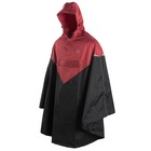 Poncho de pluie avec capuche taille s/m rouge et noir 29221