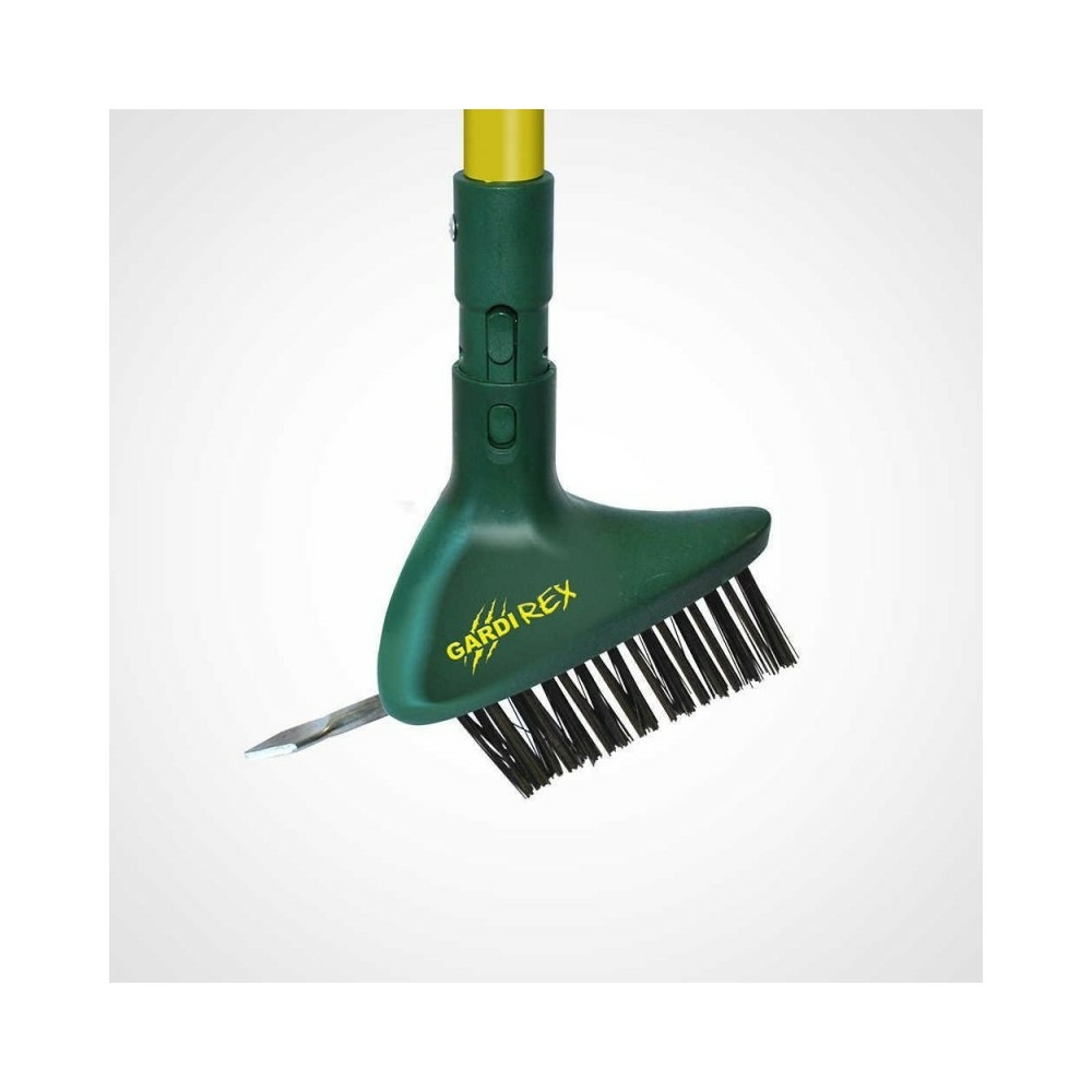 Tête brosse à joints de dallage avec crochet grattoir (sans manche)