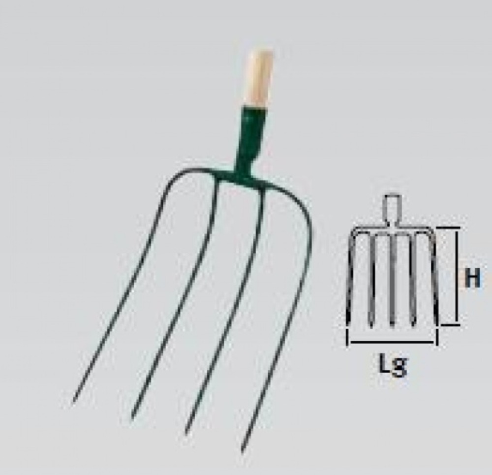 Fourche à charger-douille-4 dents