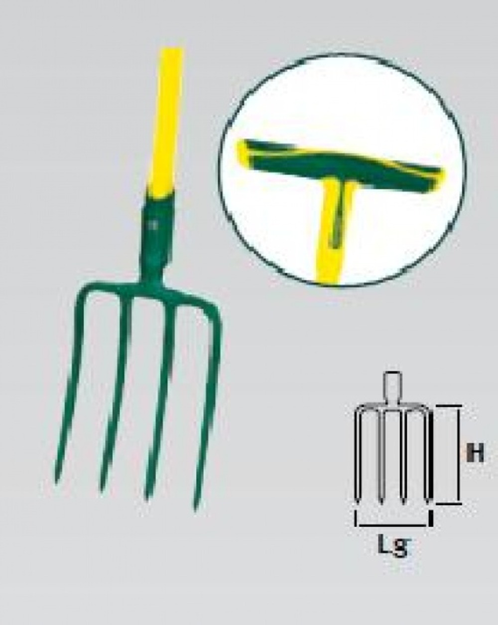 Fourche à bêcher douille - pro -30 cm