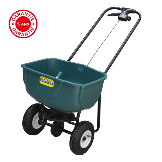 Epandeur à sel, épandeur à engrais, 27 litres roues, outil pour le déneigement