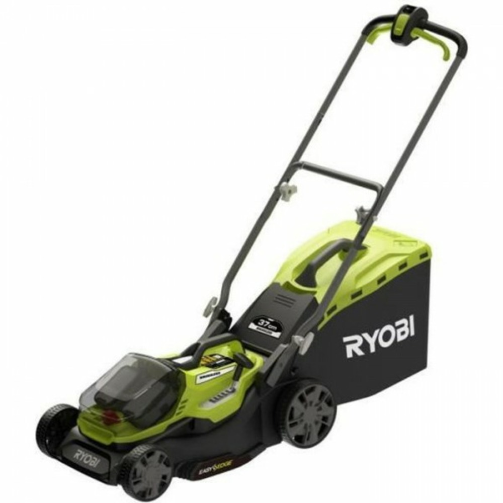 Tondeuse a gazon - poussée 18v one+ - brushless - ø coupe 37 cm - ramassage et mulching + batterie 5,0 ah & chargeur - ry1
