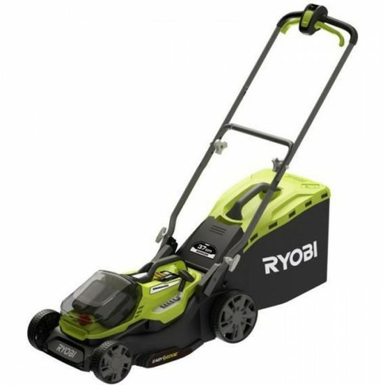 Tondeuse a gazon - poussée 18v one+ - brushless - ø coupe 37 cm - ramassage et mulching + batterie 5,0 ah & chargeur - ry1