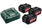 Pack énergie 18 v pack 3 batteries 4,0 ah li-power + chargeur - asc 55, coffret