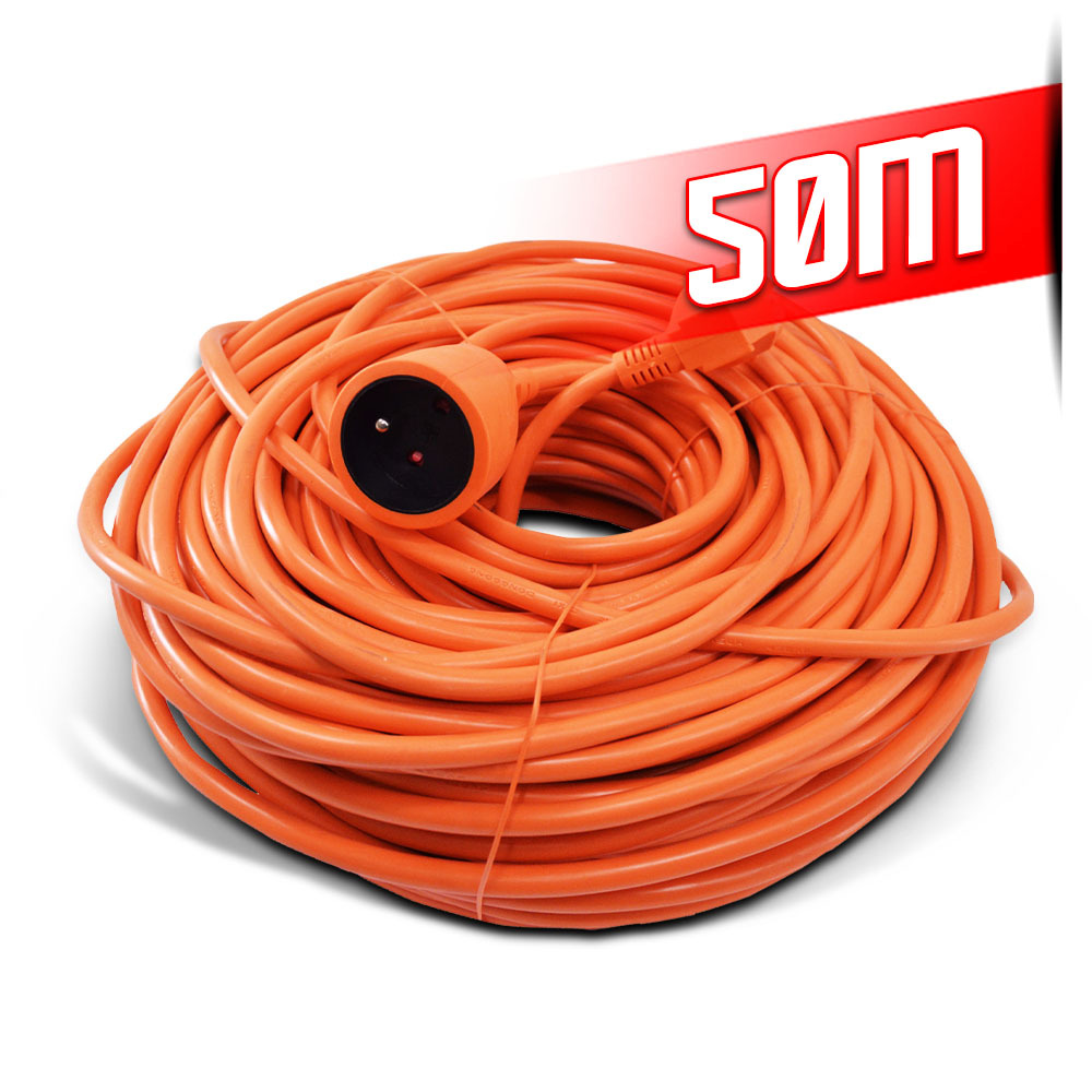 Allonge électrique 50m-3g*1.5mm2 orange - i-watts | Truffaut