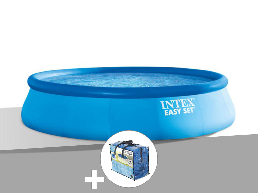 Kit piscine autoportée easy set 3,96 x 0,84 m + bâche à bulles