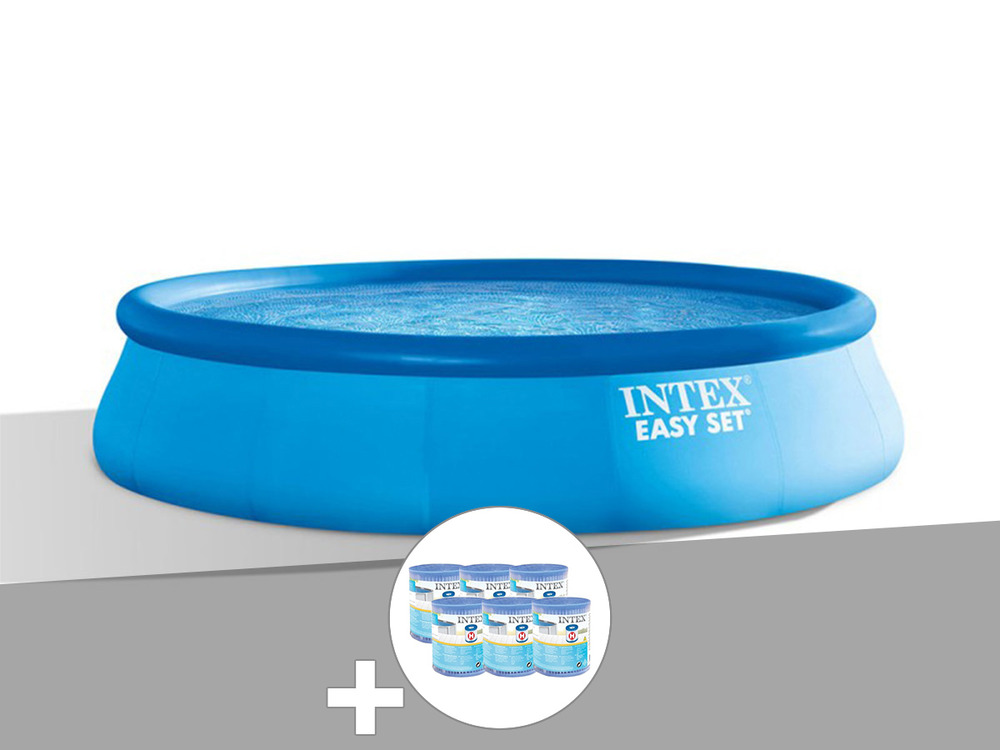 Kit piscine autoportée easy set 4,57 x 1,07 m + 6 cartouches de filtration