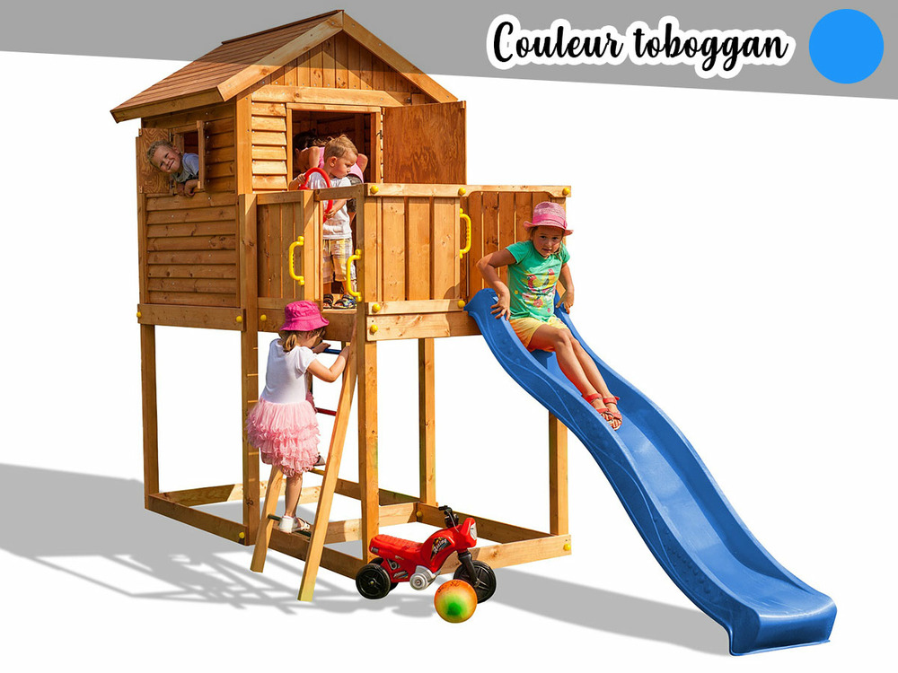 Aire de jeux my house - toboggan bleu