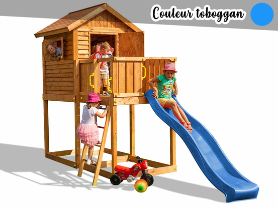 Aire de jeux my house - toboggan bleu