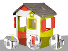 Cabane enfant neo jura lodge + cheminée + porte maison + récupérateur d'eau