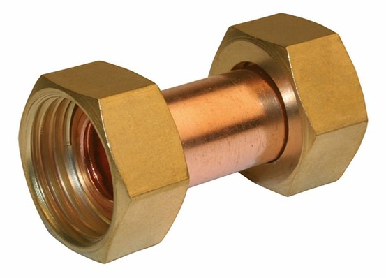 Raccord droit 2 écrous prisonniers à visser f20x27 - 20x27 pour tube cuivre