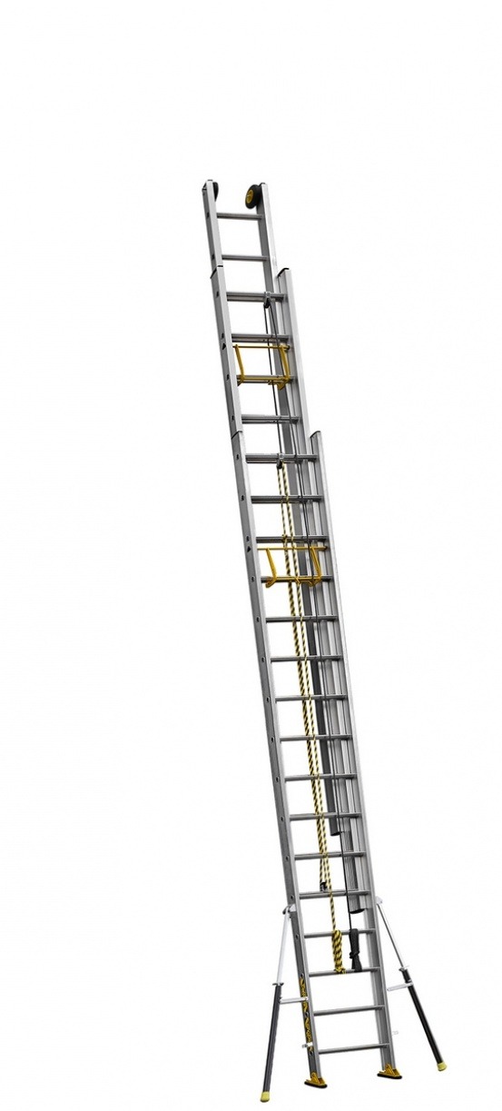 Echelle coulissante 3 plans à corde c3 stab' 4m60/11m50