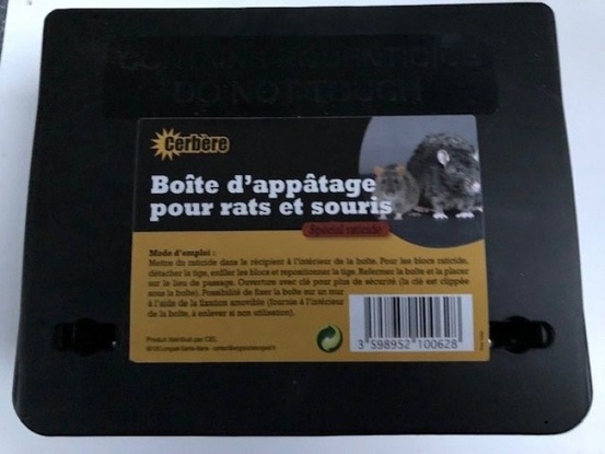 Boite d'appatage pour rats et souris