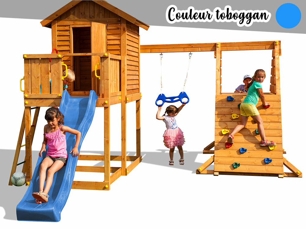 Aire de jeux my house spider - toboggan bleu