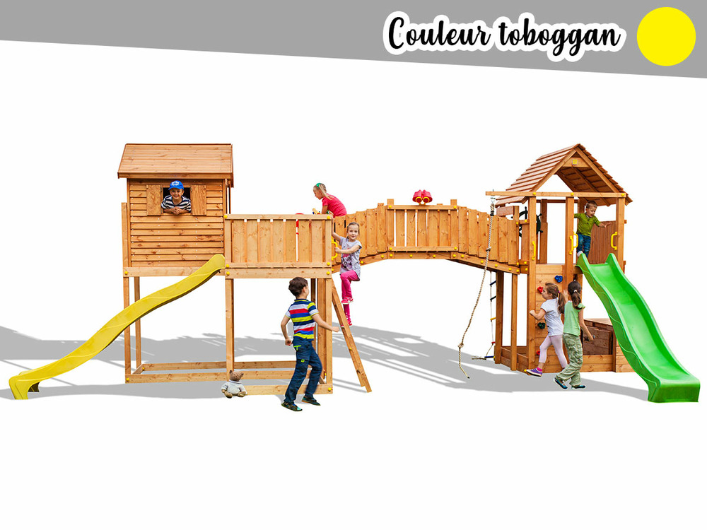 Aire de jeux maxi plaza - toboggan jaune