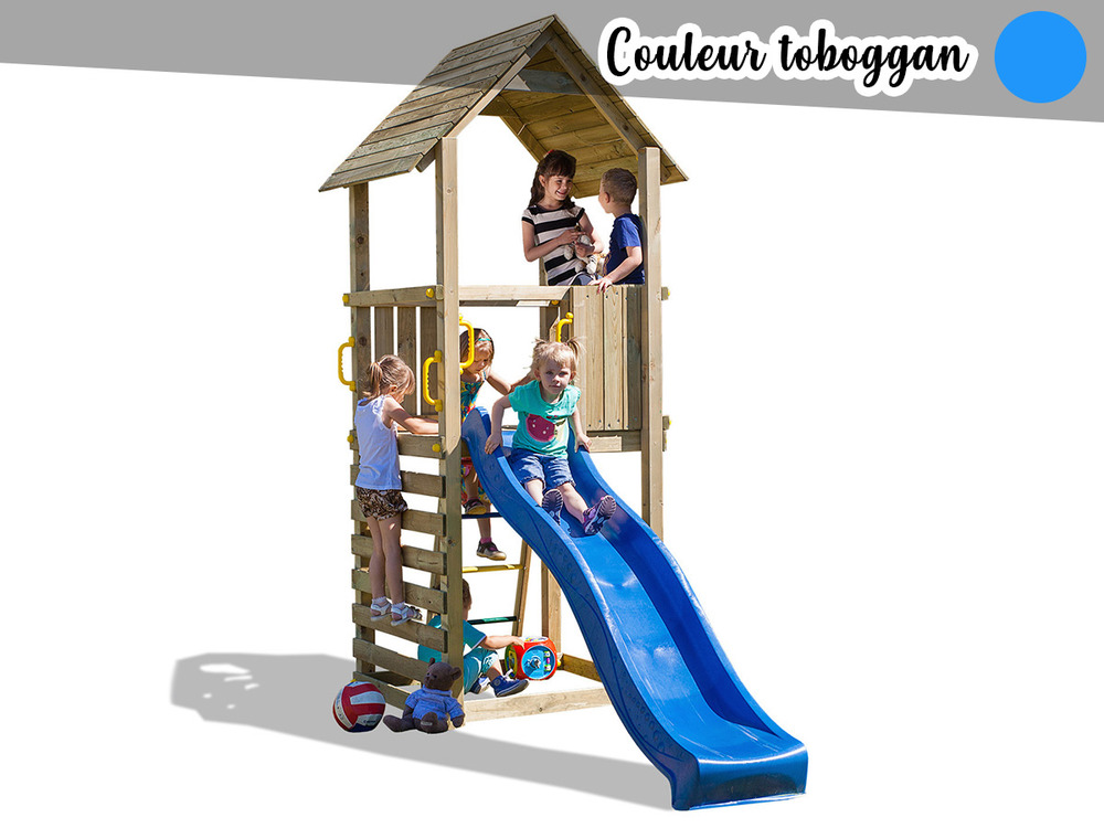 Aire de jeux carol 1 - toboggan bleu