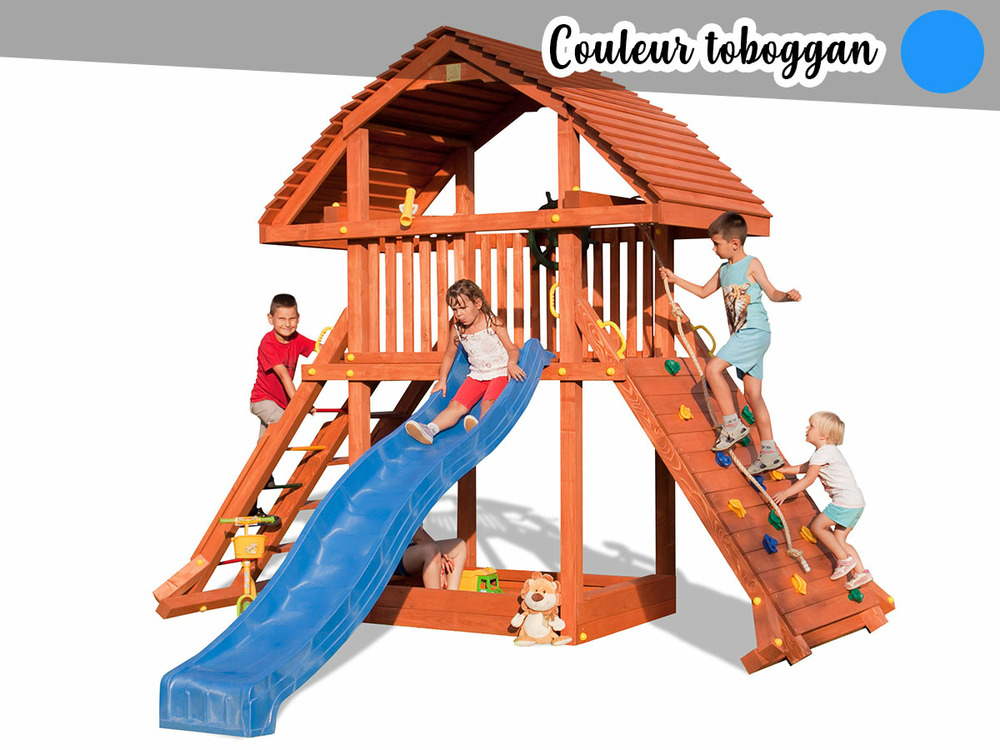 Aire de jeux giant - toboggan bleu