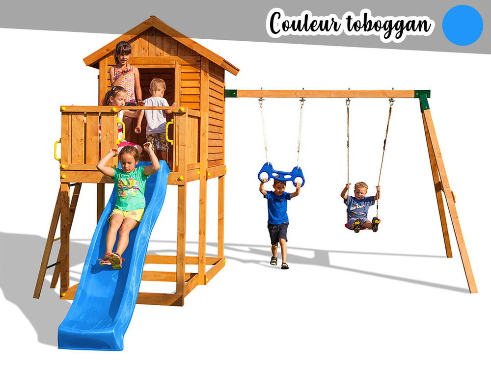 Aire de jeux my house move - toboggan bleu