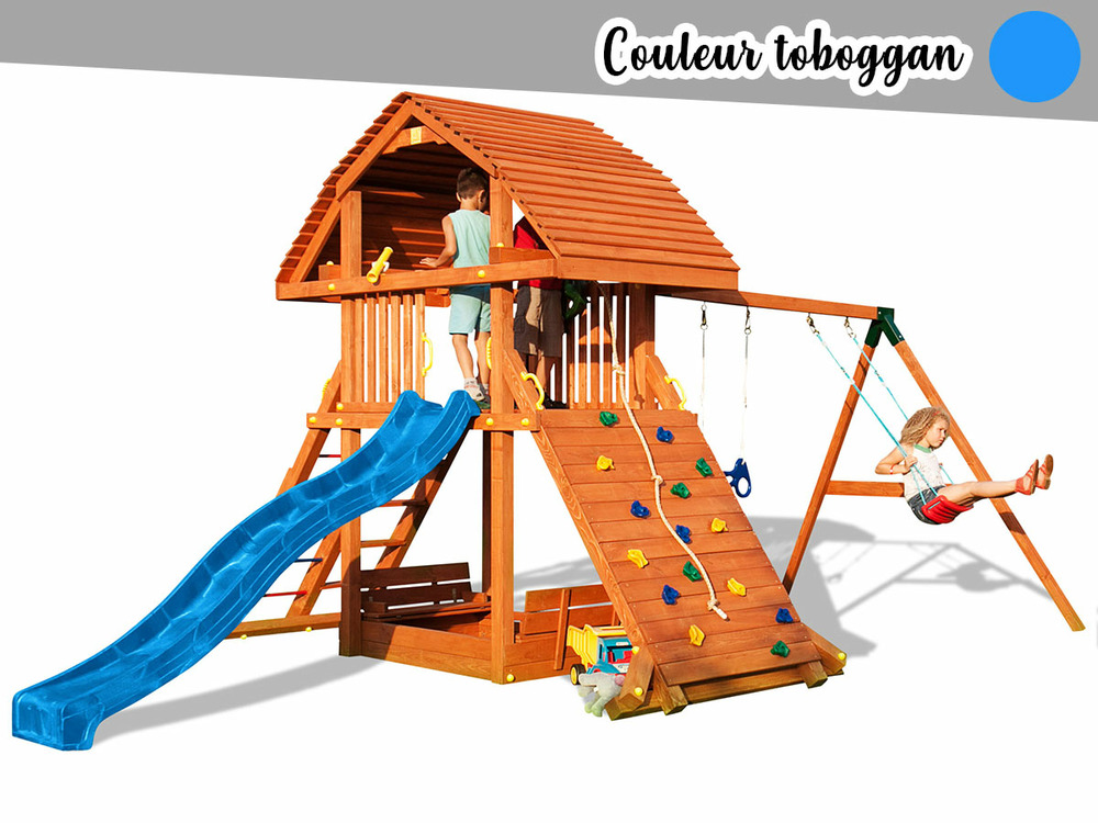 Aire de jeux giant move + beach - toboggan bleu