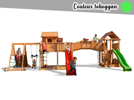 Aire de jeux maxi spider land - toboggan vert